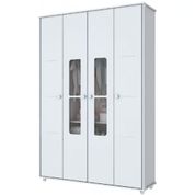 Guarda Roupa Infantil 4 Portas de Abrir Aquarela Branco - Henn