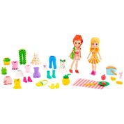 Polly Pocket Mattel Conjunto de Estilos Piquenique com 2 Bonecas e Acessórios