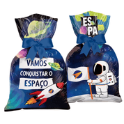 12 Sacolas Astronauta Saquinho Lembrancinha Surpresa Festa De Aniversário