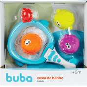 Brinquedo De Banho Cesta Pescaria Baleia Esguicho, Buba