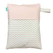 Saco Impermeável Grande Bolso Duplo Chevron Rosa