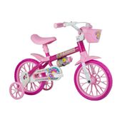 Bicicleta Aro 12 Flower Nathor Rosa e Lilás