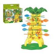 JOGO DE EQUILIBRIO INFANTIL CADA MACACO NO SEU GALHO ESTRATEGIA TIRA VARETA DIVERTIDO 15CM