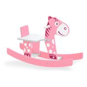 CAVALINHO GANGORRA INFANTIL CAVALO DIVERTIDO ROSA EM MDF MENINAS JUNGES