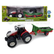 Trator Controle Remoto + Carreta Fardo 1:24 - CKS Toys CP166189