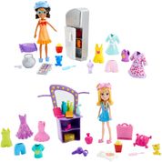 Conjunto de Bonecas com Acessórios - Polly Pocket - Shani e Polly - Festa do Pijama - Mattel