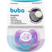 Chupeta Comfort Tam.1 Noturna Unicórnio 0m+ C/ Tampa, Buba