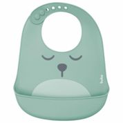 Babador de Silicone com Pega Migalhas Gumy Buba Verde