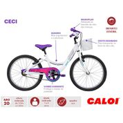 Bicicleta Infantil Aro 20 Caloi Ceci com Cesto