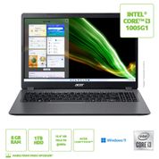 Notebook Acer Aspire 3 15.6 HD I3-1005G1 1TB 8GB Windows 11 Home Cinza - A315-56-36DB