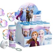 Kit 12 Tubos Bolhas de Sabão Frozen + Expositor Revenda