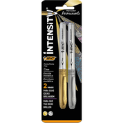 Pincel Marcador Permanente 1.1 mm Prata/Ouro Com Grip BIC