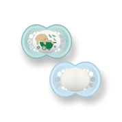 CHUPETA MAM 6 MESES FASE 2 BICO SILICONE SKINSOFT EMBALAGEM DUPLA Cor:Coelho - Azul Básica
