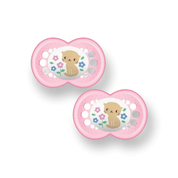 CHUPETA MAM 6 MESES FASE 2 BICO SILICONE SKINSOFT EMBALAGEM DUPLA Cor:Rosa Gato