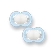 CHUPETA MAM 6 MESES FASE 2 BICO SILICONE SKINSOFT EMBALAGEM DUPLA Cor:Azul Básica