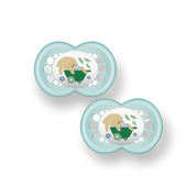 CHUPETA MAM 6 MESES FASE 2 BICO SILICONE SKINSOFT EMBALAGEM DUPLA Cor:Azul Coelho
