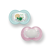 CHUPETA MAM 6 MESES FASE 2 BICO SILICONE SKINSOFT EMBALAGEM DUPLA Cor:Coelho - Rosa Básica
