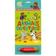 LIVRO INFANTIL COLORIR AQUABOOK  ANIMAIS DIVERTIDO