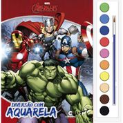 LIVRO INFANTIL COLORIR VINGADORES AQUARELA