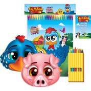 LIVRO INFANTIL COLORIR SUPER KIT FAZENDINHA C/GIZ