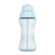 Garrafa Copo De água Com Canudo Flexível 270ml Criança Infantil Menino Masculino Pimpolho Azul