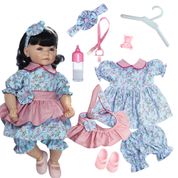 KIT ROUPA BONECA PARA REBORN 46/56CM - 9 ITENS - VESTIDO AMOR PERFEITO - CASINHA 4