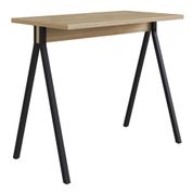 Mesa Para Computador Escrivaninha Slim Carvalho Treviso/Preto - Artesano