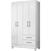 Guarda Roupa Solteiro 4 Portas 9524 Branco Moval