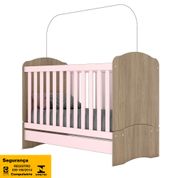 Berco Mini Cama 3 Em 1 I02 Rustico Rosa Cha Henn