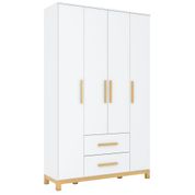 Guarda Roupa Infantil 4 Portas II124 Branco HP Henn