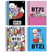 Caderno Bts Bt21 Espiral KPop CD 96fls - Jandaia