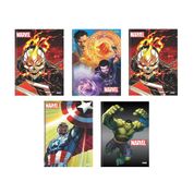 Kit 5 Cadernos Marvel Now Brochura Universitário 80 Fls