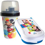 Sanduicheira C/ Tampa Garrafa 320ml Mickey Kit Escolar