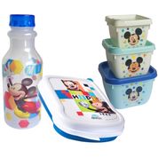 Kit Lanche Escolar Infantil Mickey C/ Garrafinha 500ml