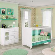 Quarto Infantil Berço e Cômoda Xodó Branco