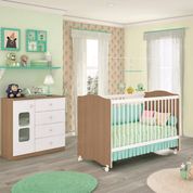 Quarto Infantil Berço Mini Cama Satriani e Cômoda Almendra