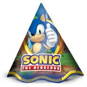 12 Chapéus De Festa Aniversário Sonic