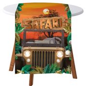 Trilho Caminho Toalha de Mesa Safari Tecido Decorativa Festa de Aniversário