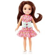 Boneca Barbie Chelsea 14 cm Morena Vestido Relâmpago Colete Escoliose - Mattel