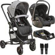 Carrinho de Bebe Bebe Conforto Base Kiddo Prima Melange Grafite