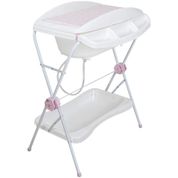 Banheira de Bebe Desmontavel com Trocador Kiddo Shower Rosa