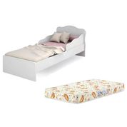 Mini Cama Infantil Doce Sonho 849 Branco Com Colchao Qmovi