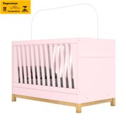 Berco Mini Cama 3 Em 1 MDF I21 Rosa Cha Henn