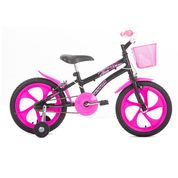 Bicicleta - Aro 16 - Tina - Houston - Preto e Rosa