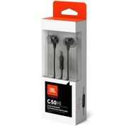 Fone De Ouvido C/Fio JBL C50HI C/Microfone Integrado - Preto