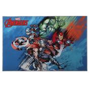 Tapete Vingadores Quarto Infantil Criança Bebe Adulto 1m Decoração Masculino Feminino Marvel Azul/Cd