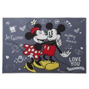 Tapete Mickey E Minnie Quarto Infantil Criança Bebê 1m Decoração Masculino Feminino Disney Cinza