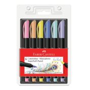 Conjunto De canetinhas Marcadores - Supersoft Pastel - 6 unidades - Faber-Castell