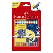 Conjunto de canetinhas - Hidrografica Bicolor - 12 unidades - Faber-Castell