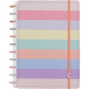 CADERNO INTELIGENTE GRANDE ARCO-IRIS PASTEL 80FLS.